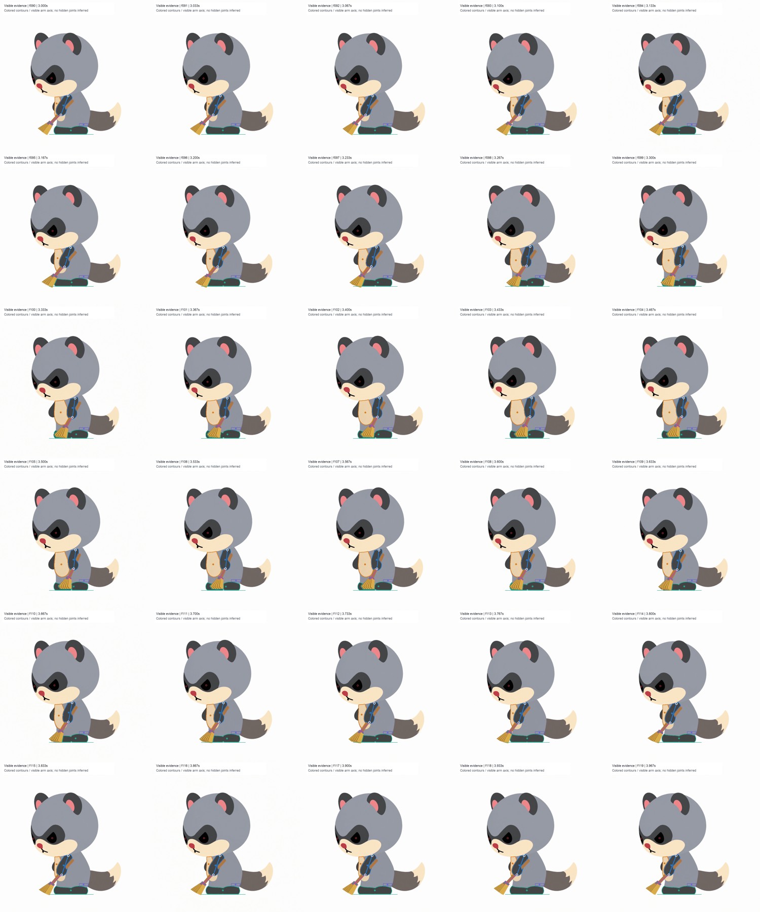 Every source frame 90 through 119