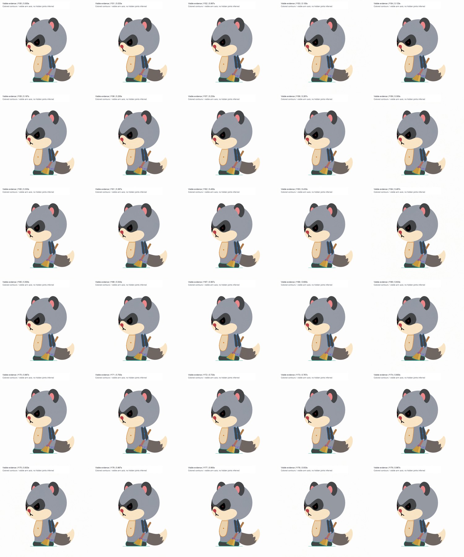 Every source frame 150 through 179