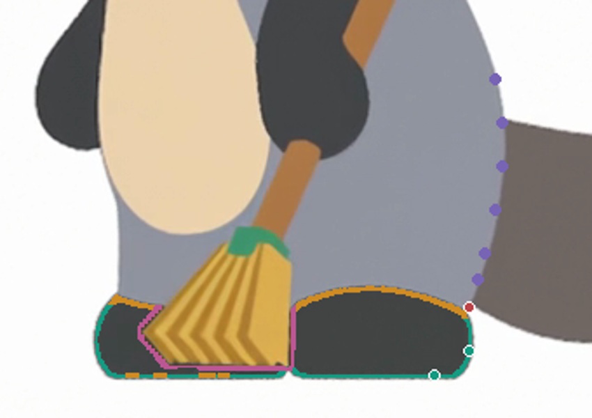 Boundary types at frame 75